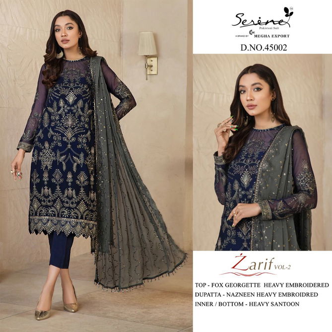 Serene Zarif 2 Heavy Festive Wear Georgette Embroidery Pakistani Salwar Kameez